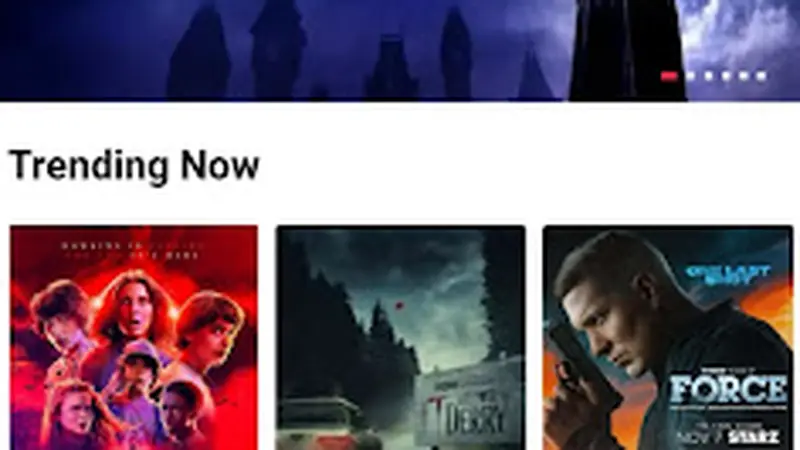 Look Series home screen with recommendations and trending rows